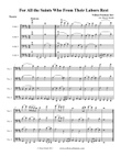 For All the Saints, Who From Their Labors Rest, a hymn arranged for cello quartet (four cellos)