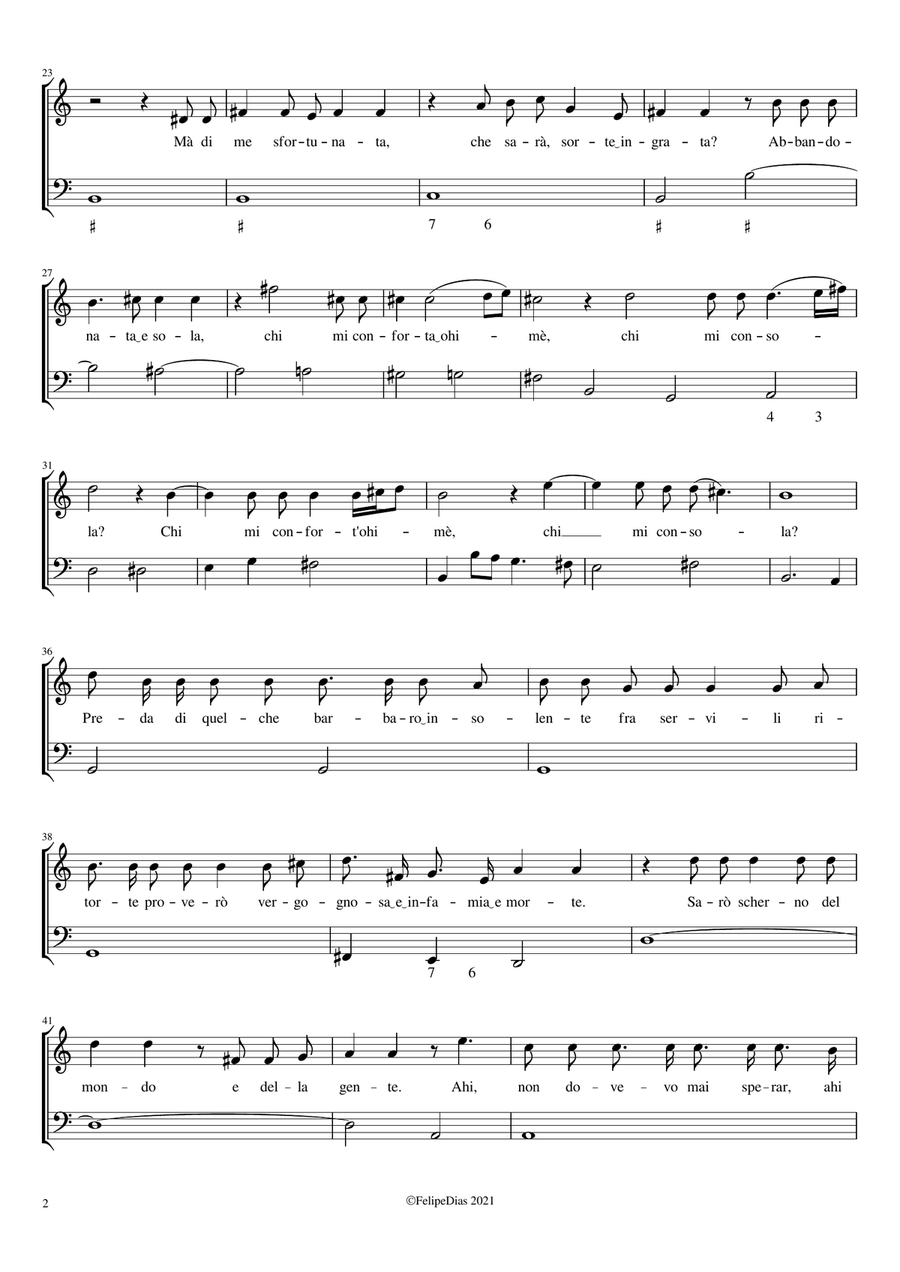 Lamento di Erminia: Erminia sventurata Voice Solo scores gallery preview page 2