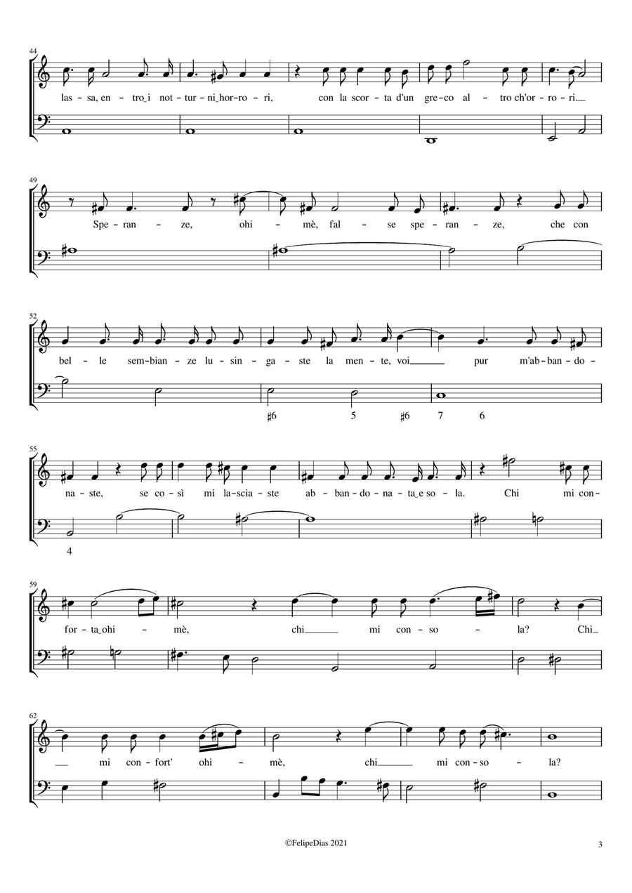 Lamento di Erminia: Erminia sventurata Voice Solo scores gallery preview page 3