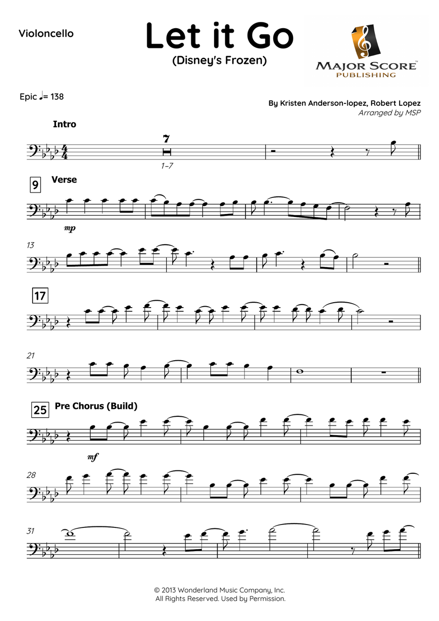 Let It Go Piano scores gallery preview page 2