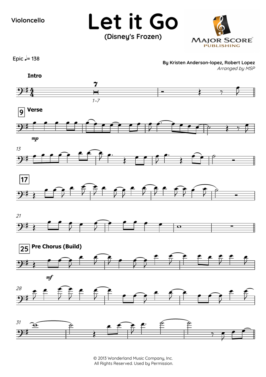 Let It Go Piano scores gallery preview page 2