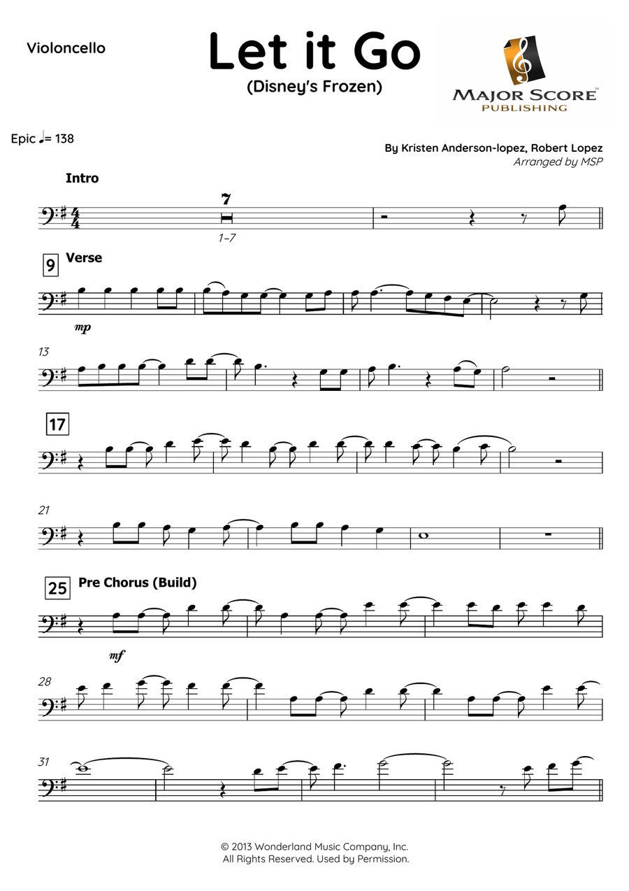 Let It Go Piano scores gallery preview page 2