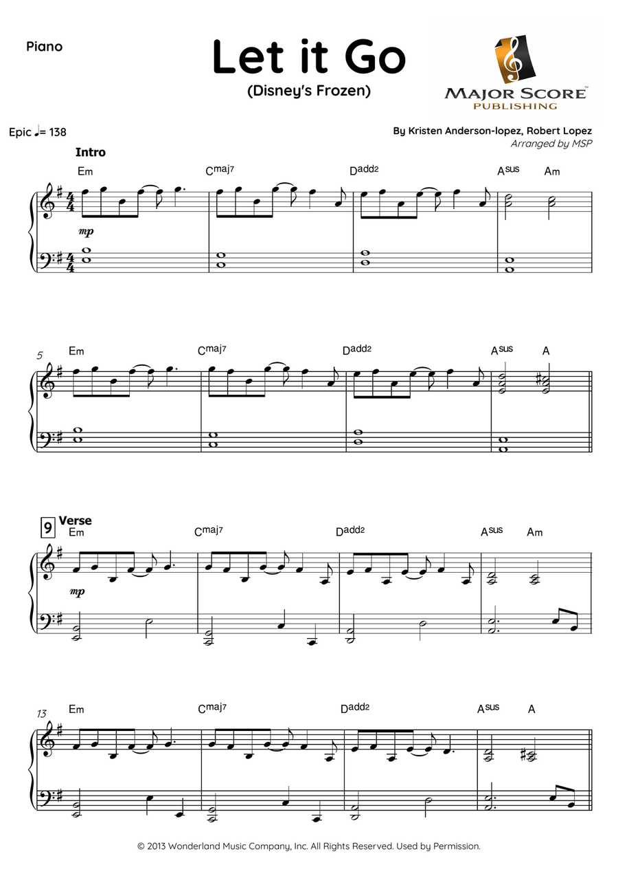 Let It Go Piano scores gallery preview page 6