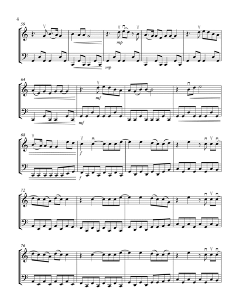 Baby I Need Your Lovin' Cello scores gallery preview page 4