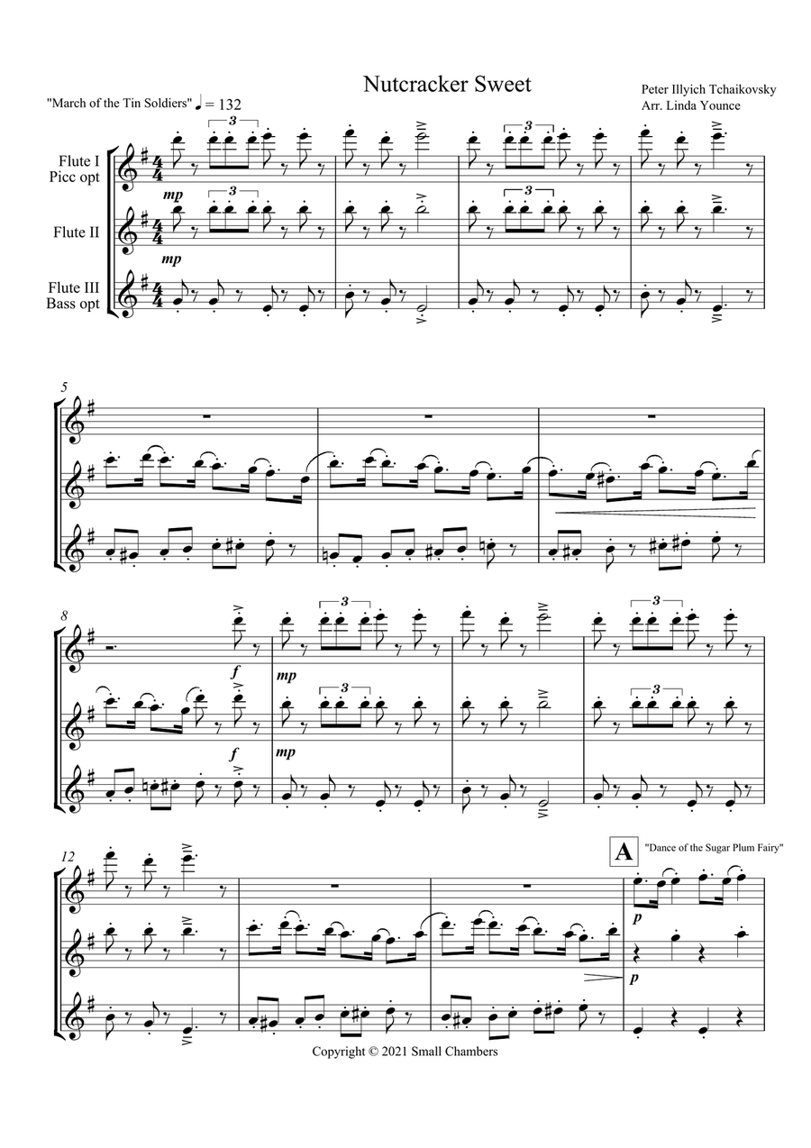 Nutcracker Sweet for Flute Trio Flute Trio scores gallery preview page 2