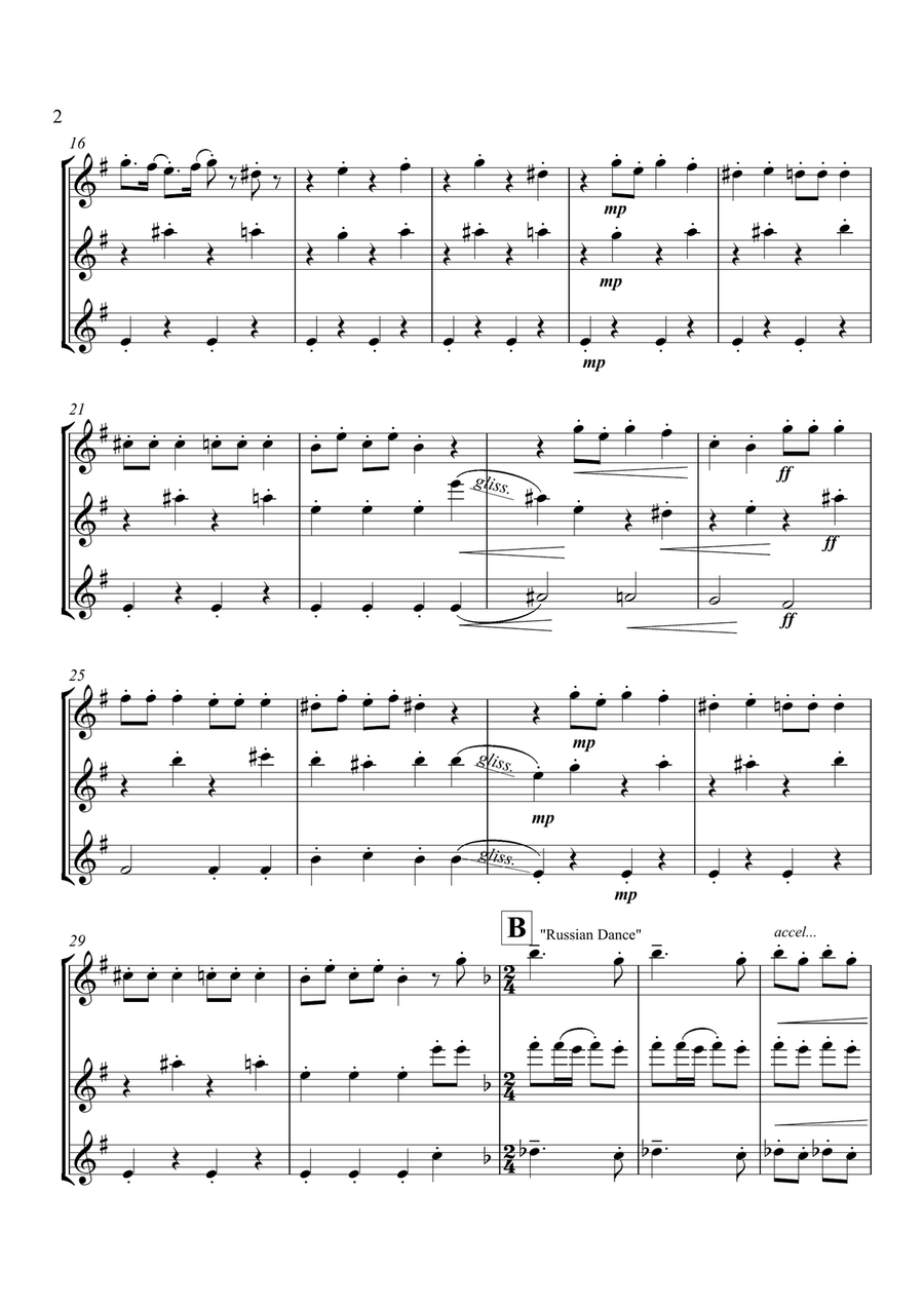 Nutcracker Sweet for Flute Trio Flute Trio scores gallery preview page 3