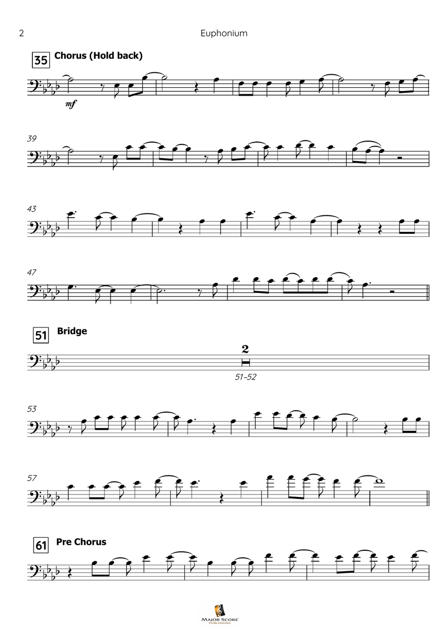 Let It Go Euphonium scores gallery preview page 3