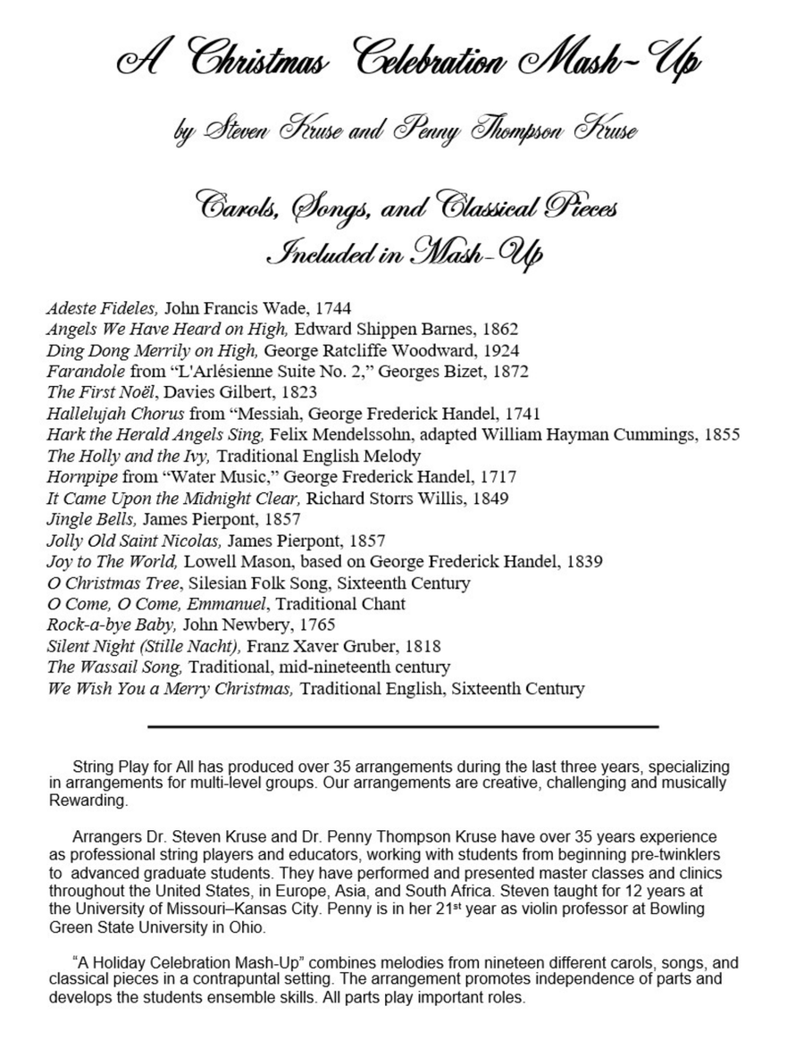 A Holiday Celebration Mash-Up for String Quartet String Quartet scores gallery preview page 3