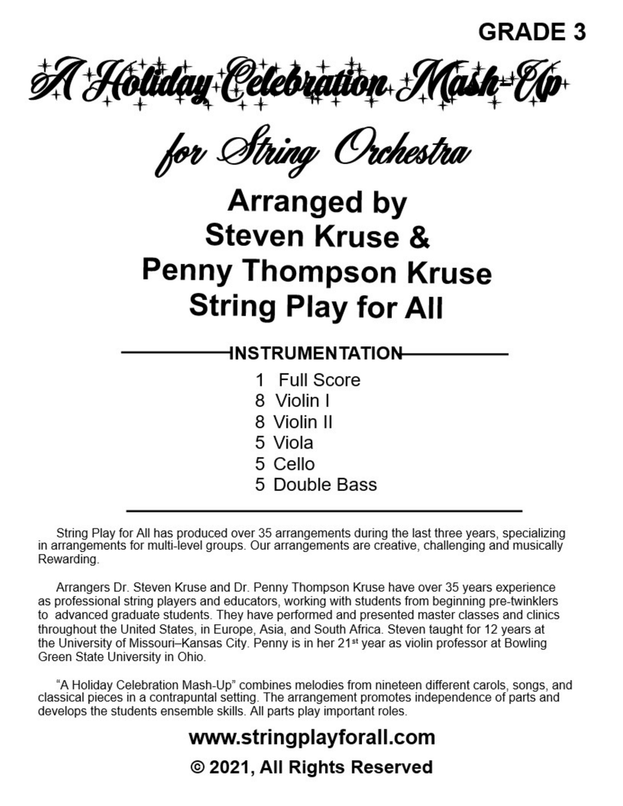 A Holiday Celebration Mash-Up for String Orchestra, Grade 3 String Orchestra scores gallery preview page 2