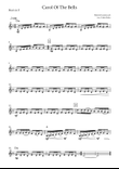 Carol Of The Bells (Mykola Leontovych) for Horn in F Solo with Chords mini preview