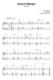 Away In A Manger (easy piano – with chords)