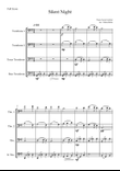 Silent Night (Christmas Song) for Trombone Quartet mini preview