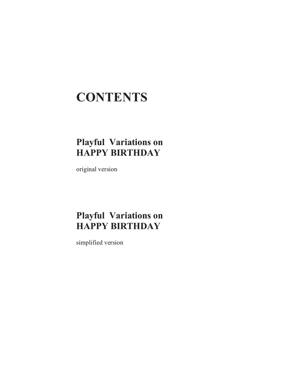 Playful Variations on Happy Birthday Harp scores gallery preview page 3