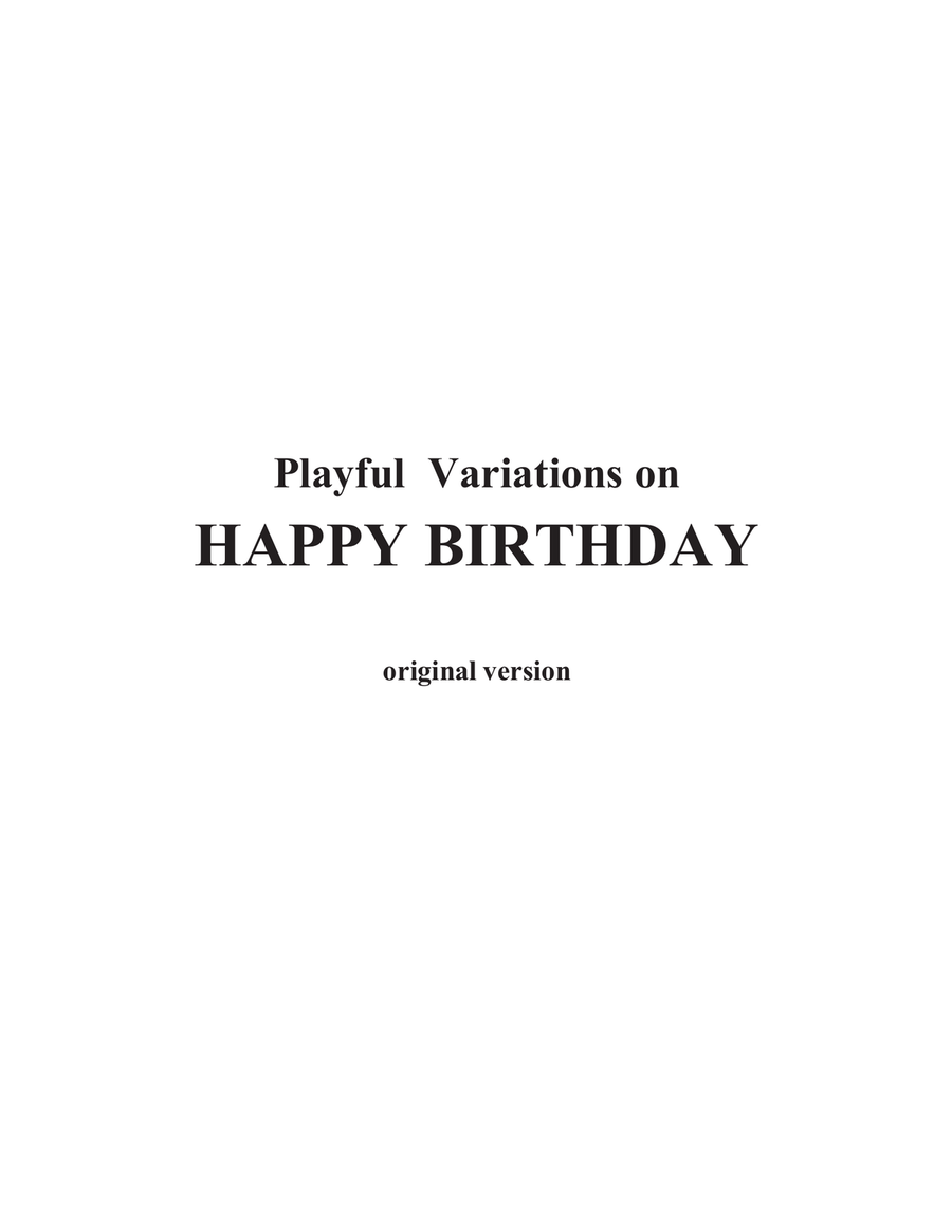 Playful Variations on Happy Birthday Harp scores gallery preview page 4