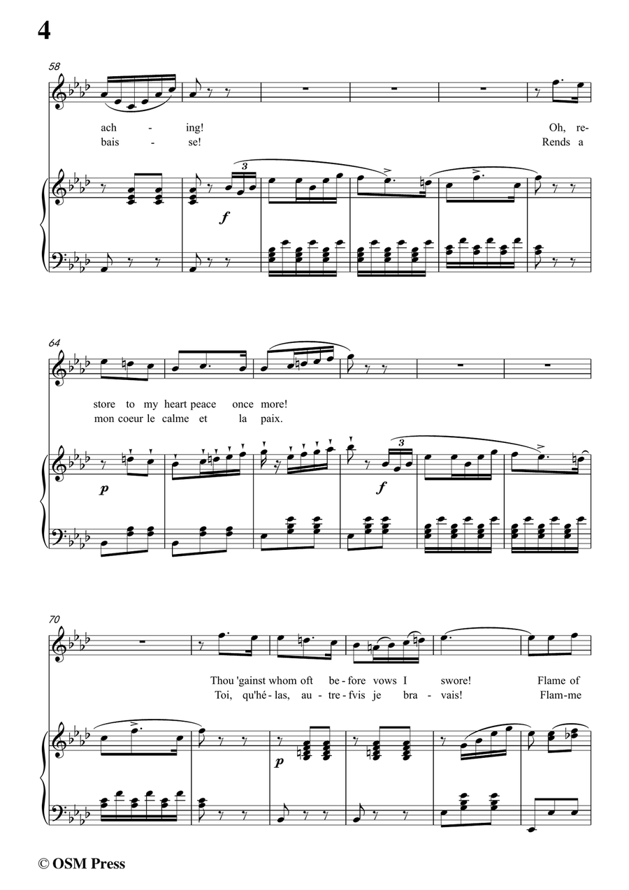 Auber-Flamme Vengeresse,from Le Domino Noir,in b flat minor,for Voice and Piano Piano, Vocal scores gallery preview page 6