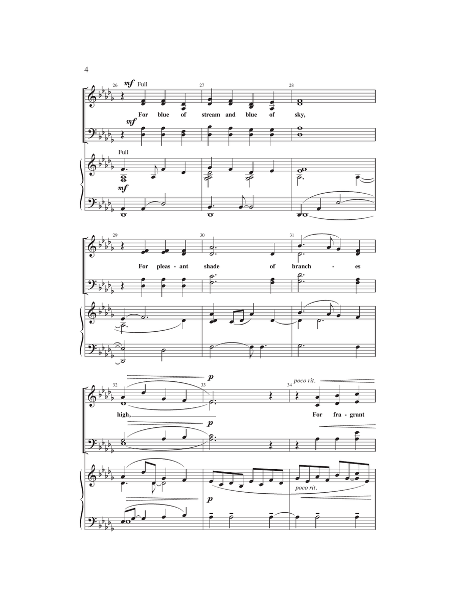 Morning Song Morning Song 4-Part scores gallery preview page 3
