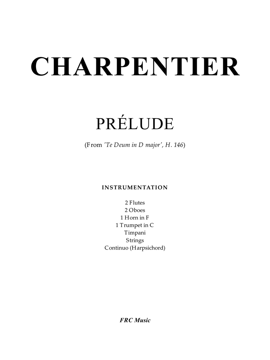 CHARPENTIER: PRELUDE (From 'Te Deum in D major', H. 146) for Chamber Orchestra Chamber Orchestra scores gallery preview page 2