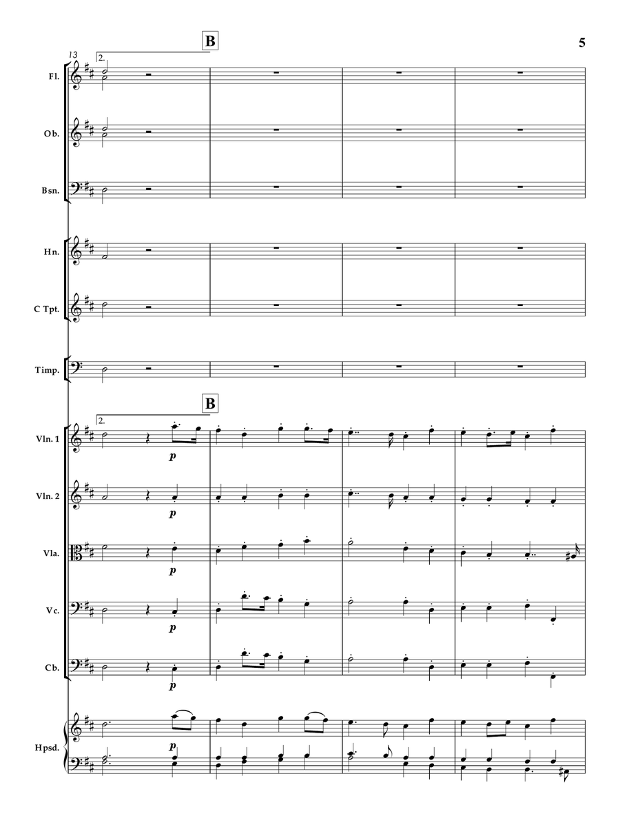 CHARPENTIER: PRELUDE (From 'Te Deum in D major', H. 146) for Chamber Orchestra Chamber Orchestra scores gallery preview page 6
