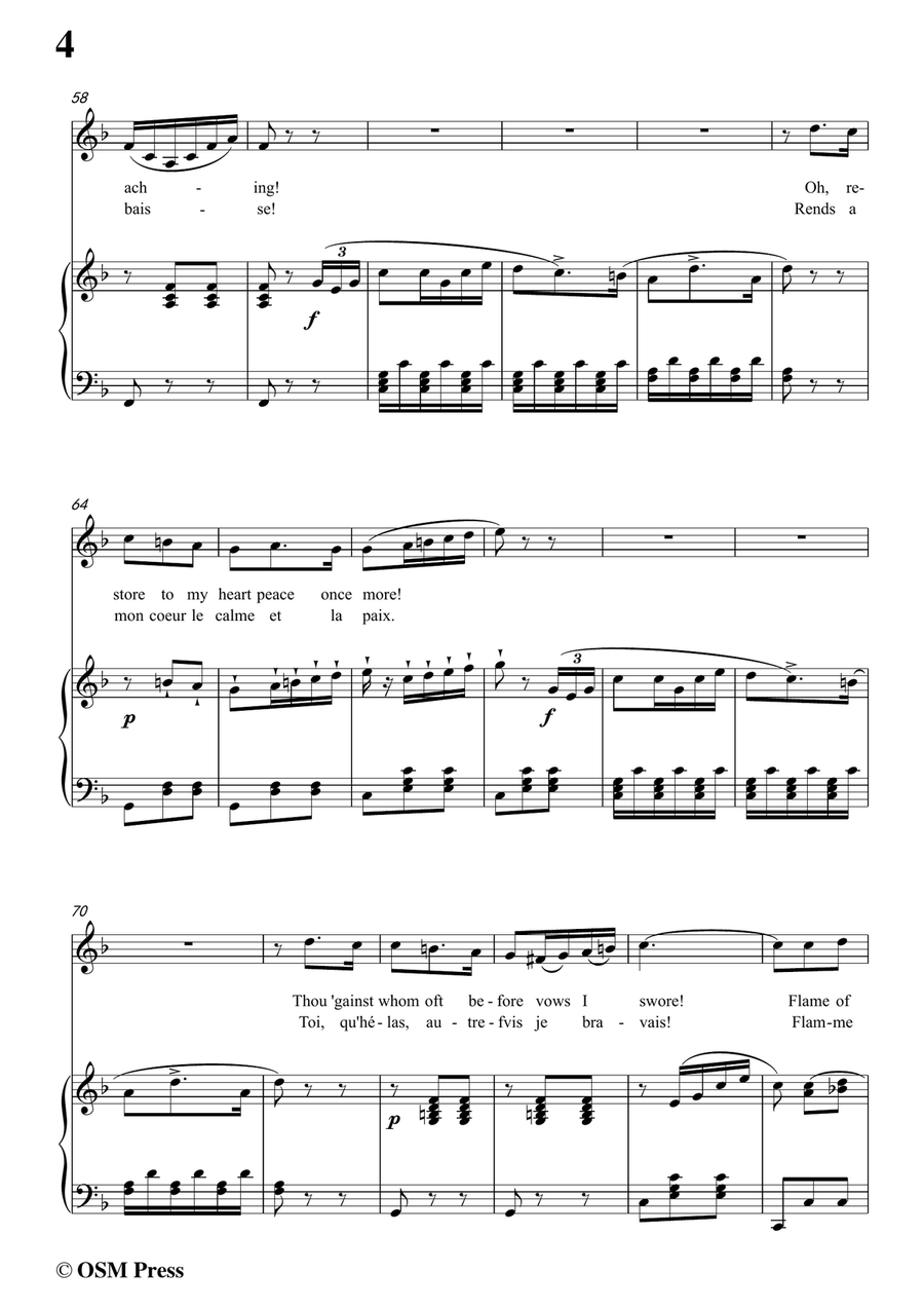 Auber-Flamme Vengeresse,from Le Domino Noir,in g minor,for Voice and Piano Piano, Vocal scores gallery preview page 6