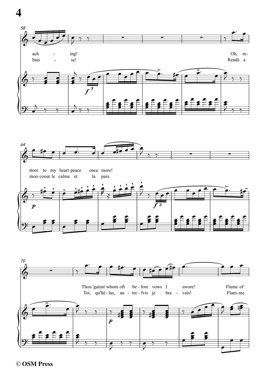 Auber-Flamme Vengeresse,from Le Domino Noir,in d minor,for Voice and Piano Piano, Vocal scores gallery preview page 6