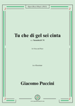 Puccini-Tu che di gel sei cinta,in e flat minor,from 'Turandot,SC 91',for Voice and Piano