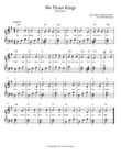 We Three Kings- Easy Piano