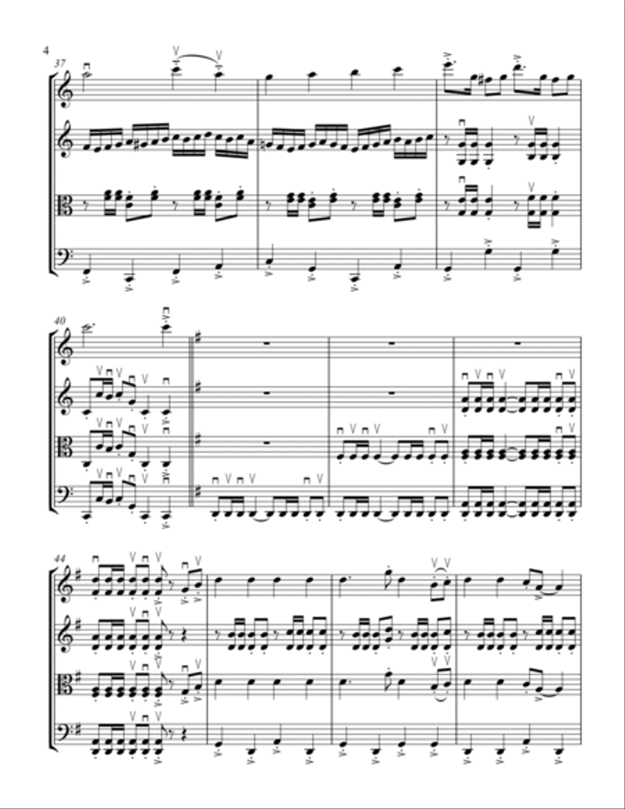Armed Forces Medley with Space Force Cello scores gallery preview page 4