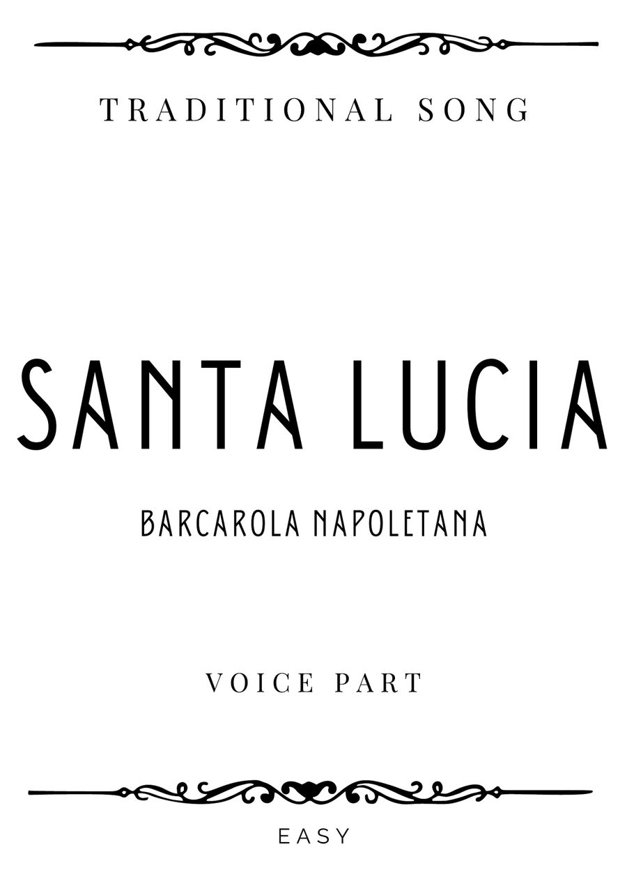 Cottrau - Santa Lucia (Traditional Neapolitan Song) in C Major - Easy Voice scores gallery preview page 4