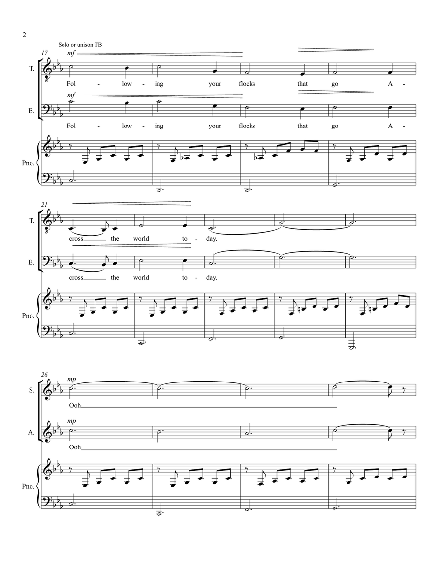 Snow Song Snow Song 4-Part scores gallery preview page 3