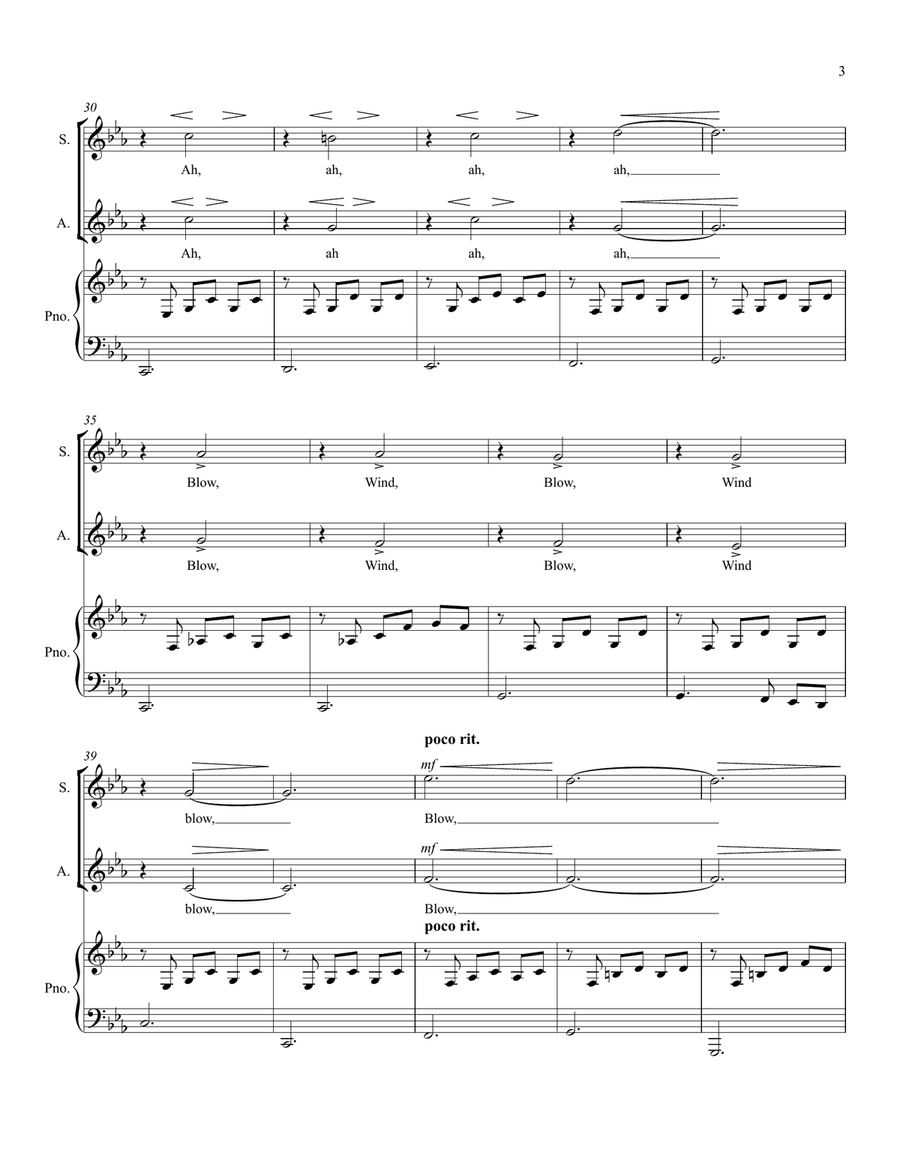 Snow Song Snow Song 4-Part scores gallery preview page 4