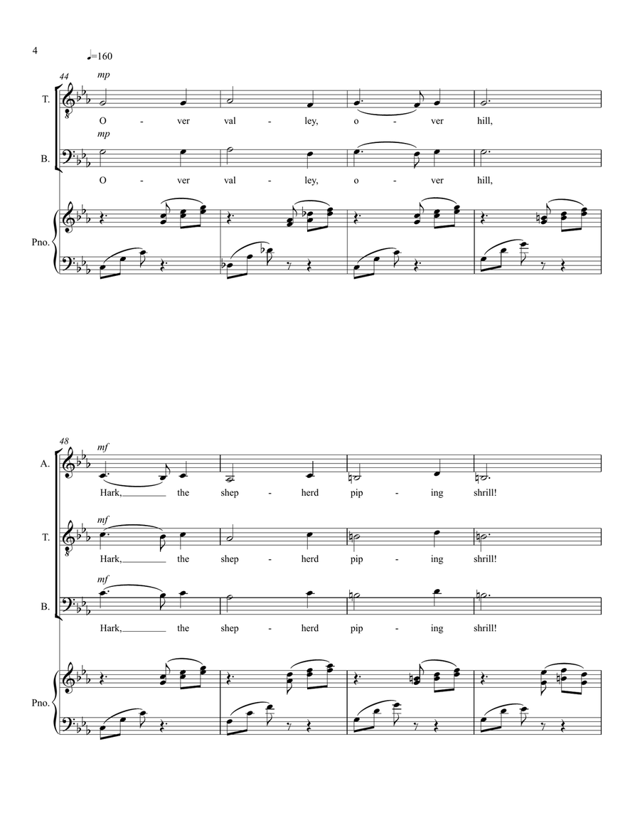 Snow Song Snow Song 4-Part scores gallery preview page 5