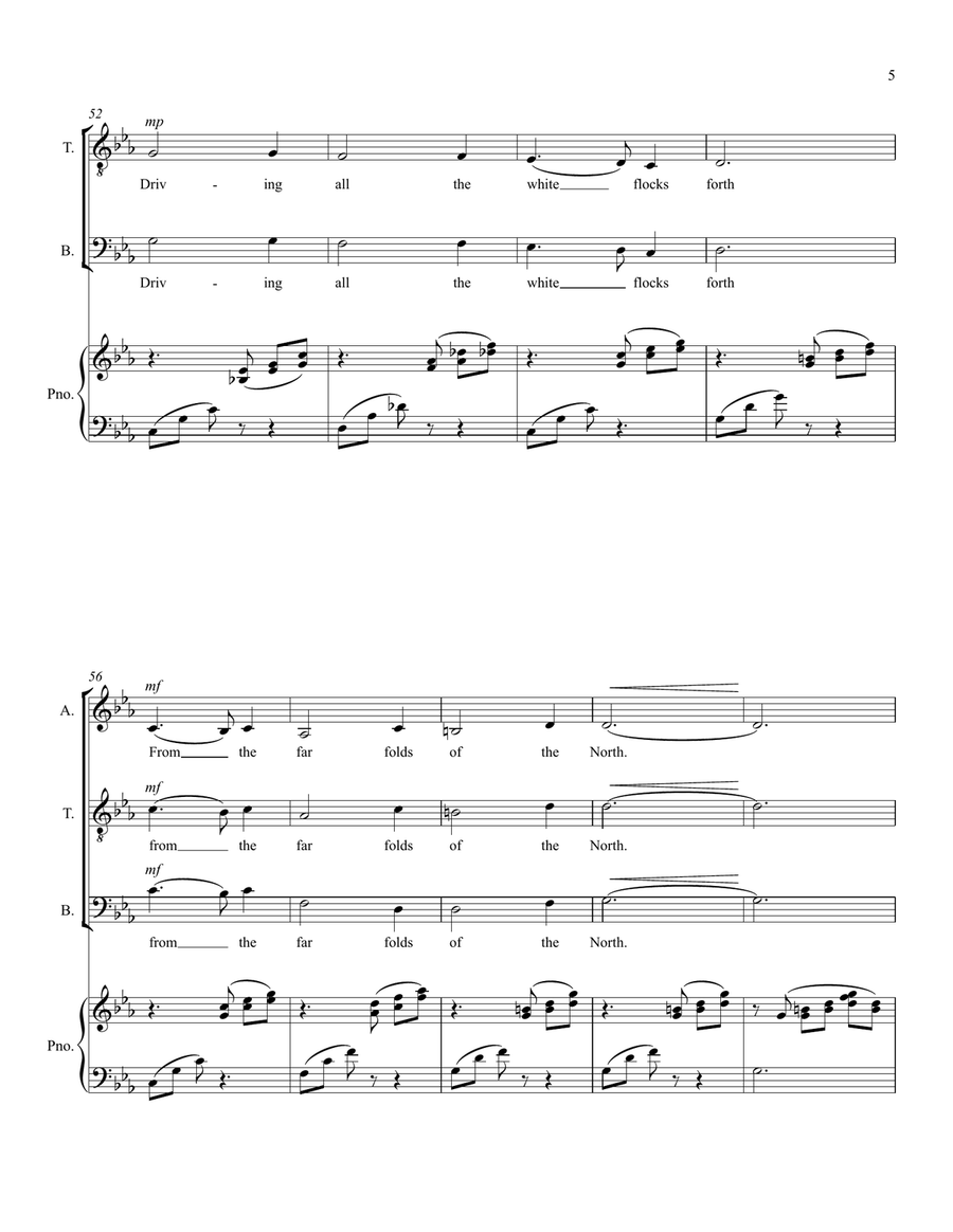 Snow Song Snow Song 4-Part scores gallery preview page 6