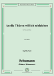 Schumann-An die Thuren will ich schleichen,Op.98a No.8,in b flat minor mini preview