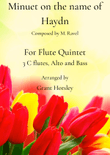 Minuet on the name of Haydn By Ravel. Flute Quintet