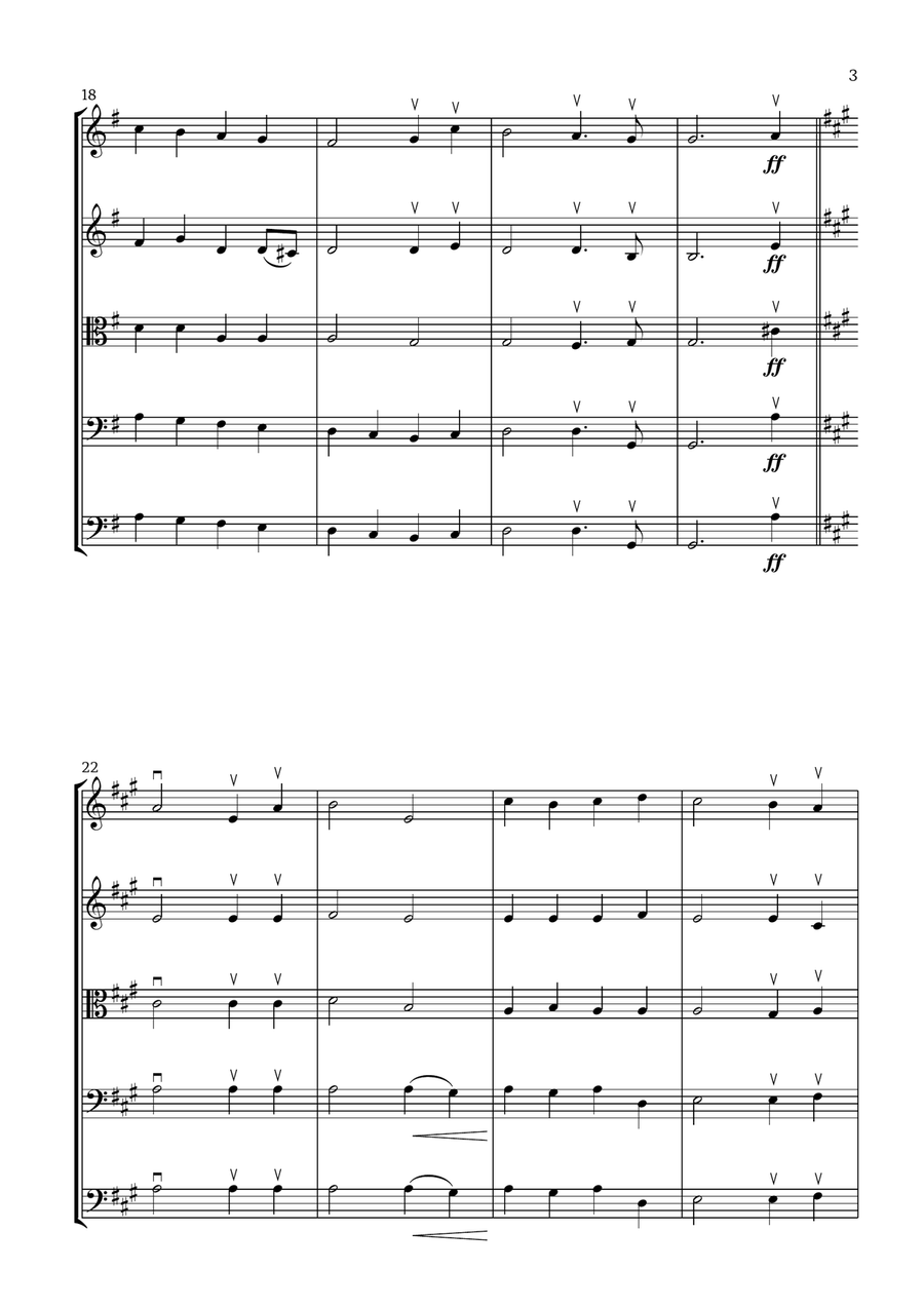 O Come, All Ye Faithful (Adeste Fidelis) - String Quintet String Orchestra scores gallery preview page 3