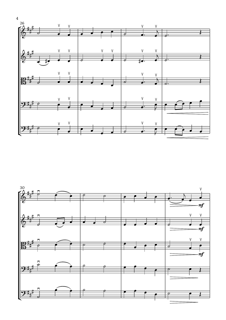 O Come, All Ye Faithful (Adeste Fidelis) - String Quintet String Orchestra scores gallery preview page 4