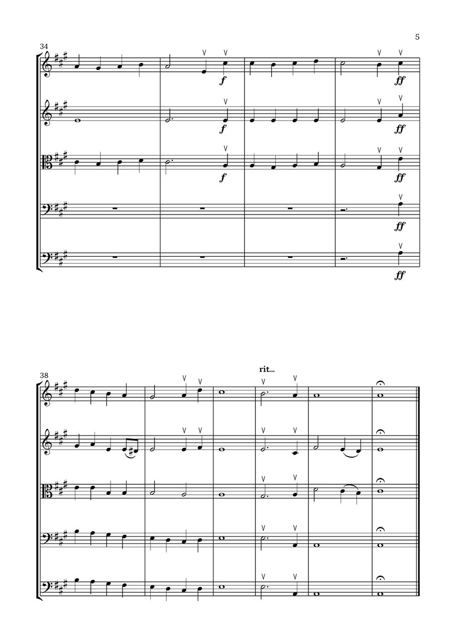 O Come, All Ye Faithful (Adeste Fidelis) - String Quintet String Orchestra scores gallery preview page 5