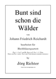 Bunt sind schon die Wälder für Blechbläser Quartett