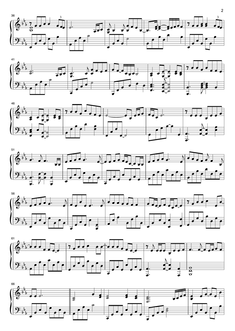 Baby Don't You Break My Heart Piano Solo scores gallery preview page 2
