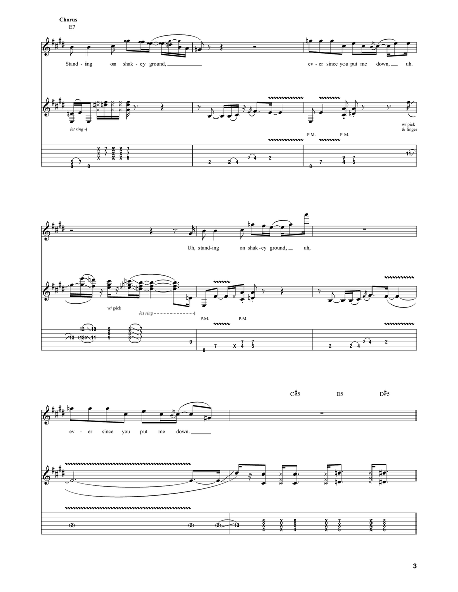 Shakey Ground Shakey Ground Electric Guitar scores gallery preview page 3