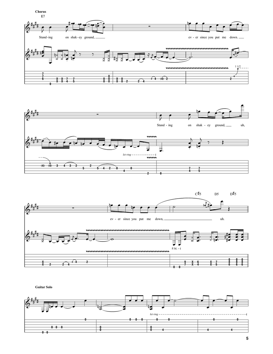 Shakey Ground Shakey Ground Electric Guitar scores gallery preview page 5