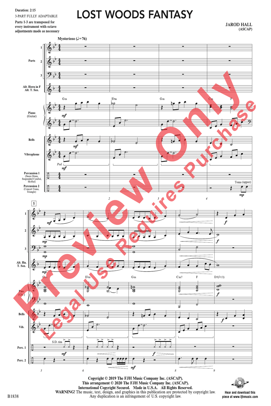 Lost Woods Fantasy Lost Woods Fantasy Concert Band scores gallery preview page 4