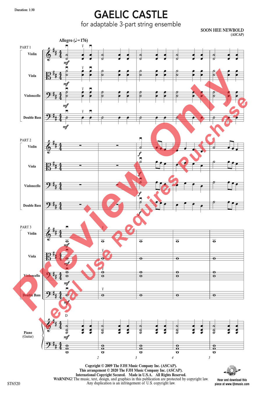 Gaelic Castle Gaelic Castle String Orchestra scores gallery preview page 5