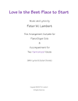 Love Is the Best Place to Start