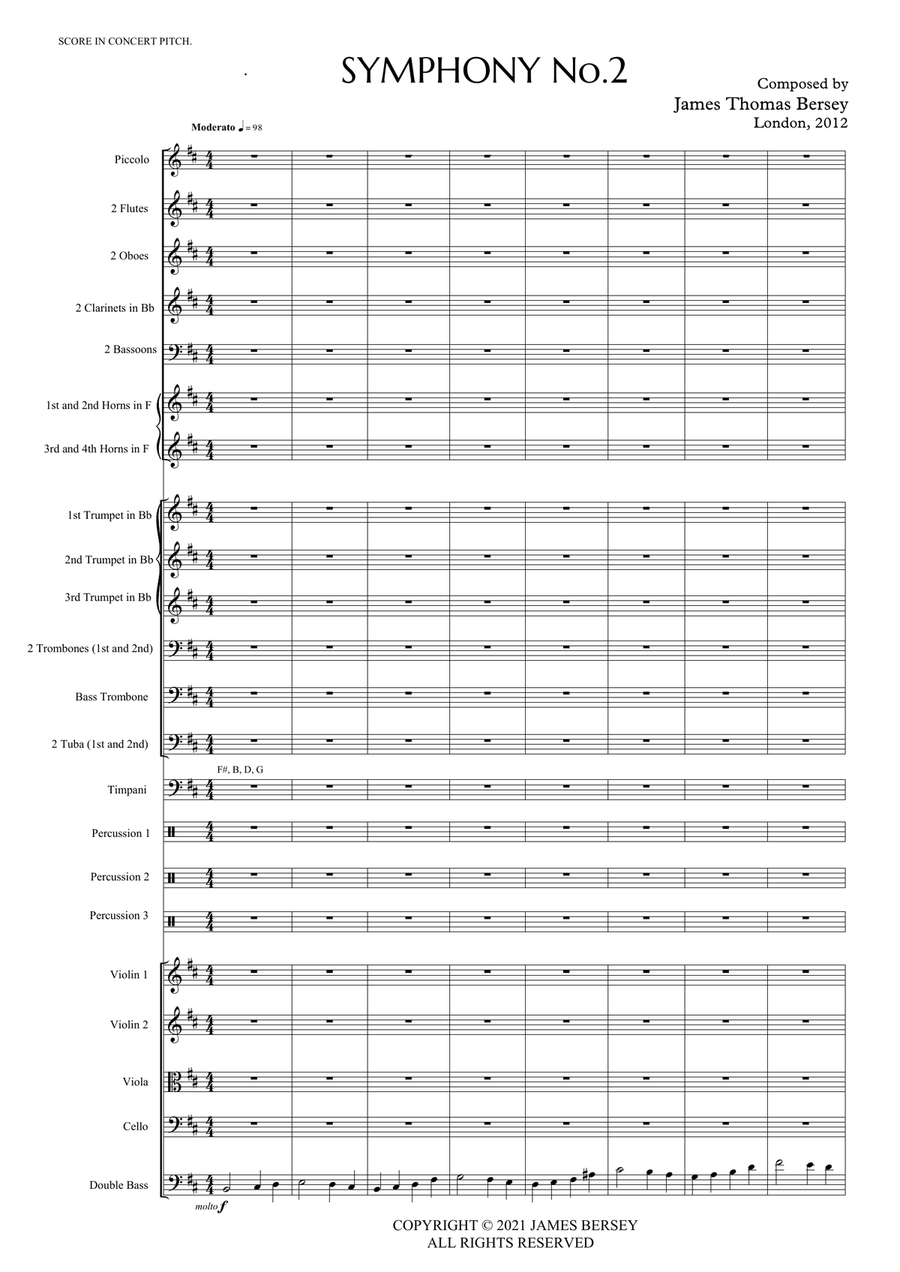 Symphony No.2 - full orchestral score Full Orchestra scores gallery preview page 3