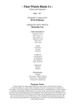 That Which Binds Us (Theme and Variations) for Brass Band