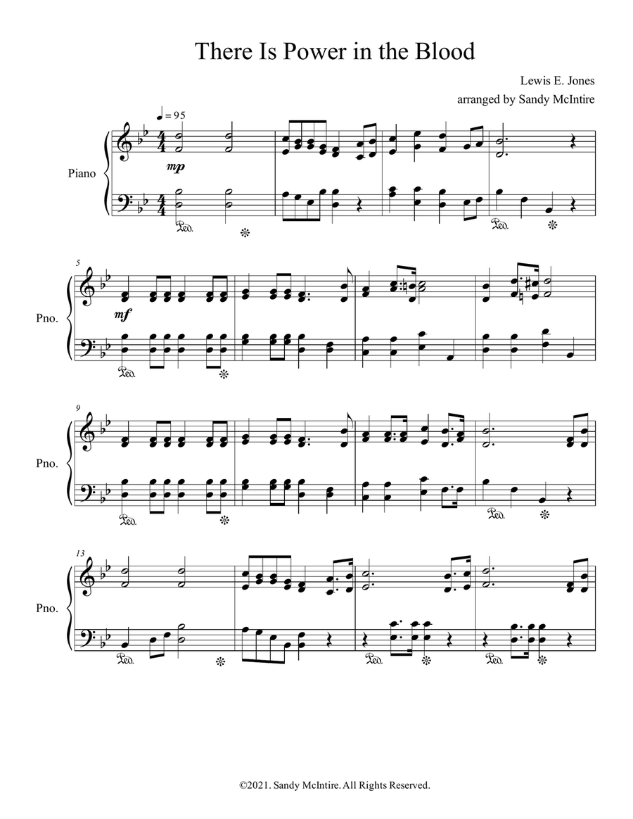 There Is Power in the Blood Piano Solo scores gallery preview page 2