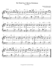 We Wish You A merry Christmas- Easy Piano