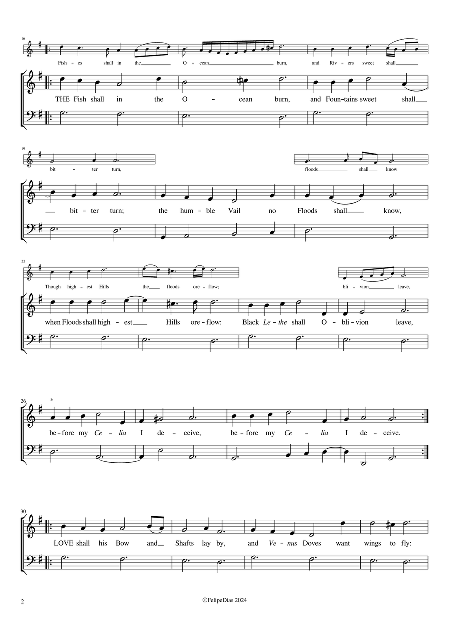 No more shall meads be deck'd with flowers (Ornamented version) Voice Solo scores gallery preview page 2