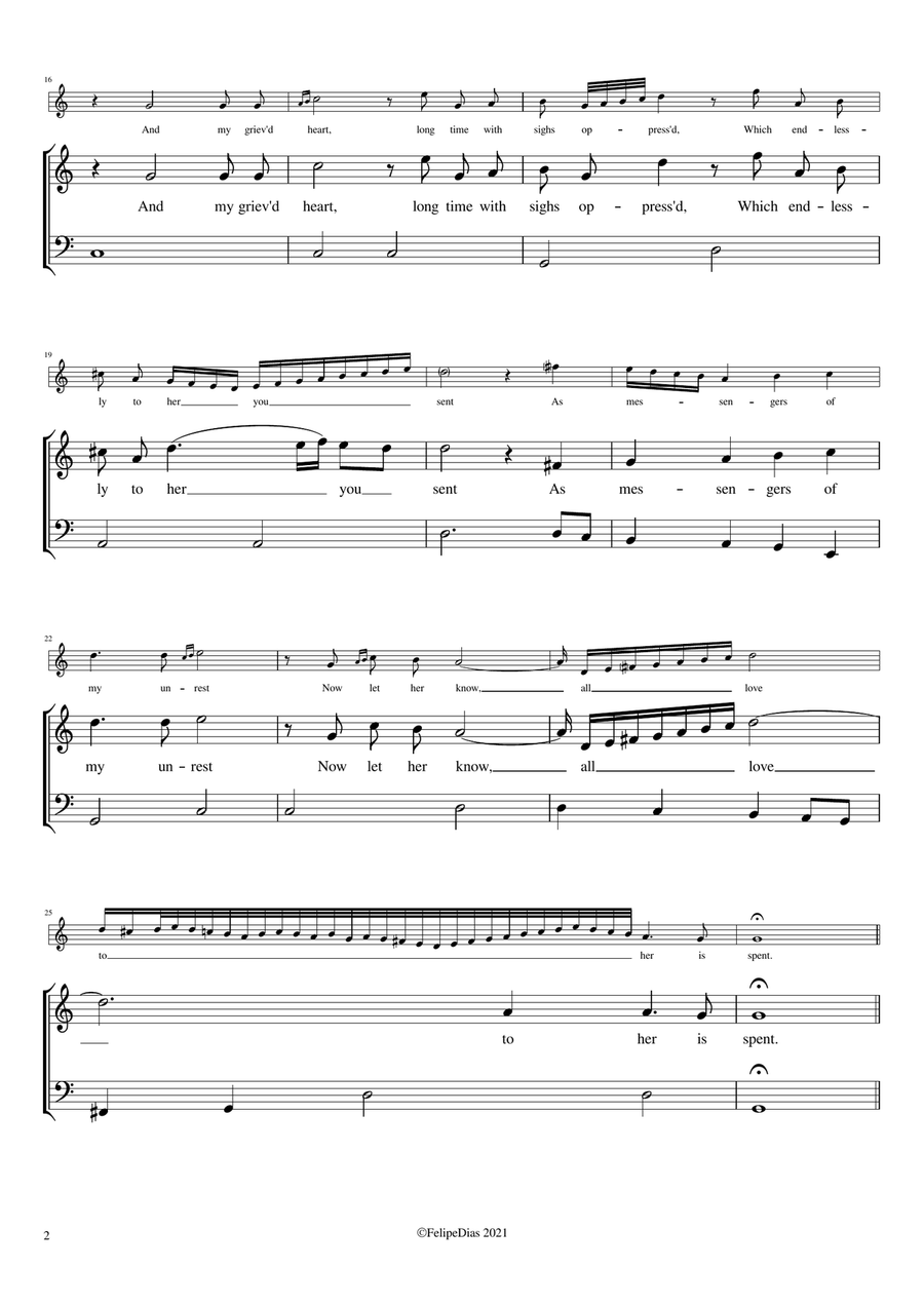 Weep no more my wearied eyes (with ornaments from Trinity College MS 412) Voice Solo scores gallery preview page 2